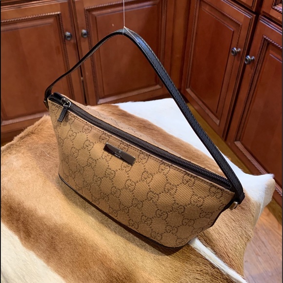 -❌SOLD❌✳️AUTH GUCCI ICONIC PRINT TAB POCHETTE EUC - Picture 3 of 14